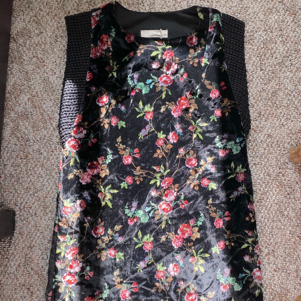 annie 50 velvet floral dress